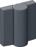 Hinge HxW 52x47 mm, polyamide w. metal insert anthracite grey, matt, HEWI