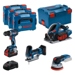 Gereedschapsset 18V GSR, GKT, GST, GEX, 3x oplaadbare batterij Bosch 0.615.990.N36