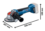 Cordless angle grinder GWX 18V-10 P solo, L Bosch 0.601.9J4.201