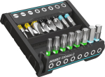 Bitsset SmartHolder zeskant kort 1/4" T10-T40, PZ1-PZ3, 16 st. Hazet 2304SH-2
