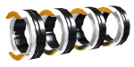 Antriebsrollenset 37 mm, 4 Rollen V-Nut FUEL 4R 0.8 mm, weiß/orange EWM