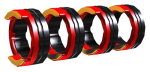 Antriebsrollenset 37 mm, 4 Rollen V-Nut FUEL 4R 1.2 mm, rot/orange EWM