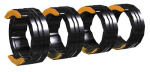 Antriebsrollenset 37 mm, 4 Rollen V-Nut FUEL 4R 1.6 mm, schwarz/orange EWM