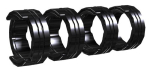 Antriebsrollenset 37 mm, 4 Rollen V-Nut FE 4R 1.6 mm / schwarz EWM