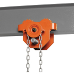 Haspelwagen, kettinglengte 3 m 1 ton, voor balkbreedte 58 tot 220 mm Unicraft