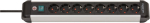 Contactdoosstrip met 8-weg schakelaar 3 m H05VV-F 3G1,5 aluminium Brennenstuhl Premium lijn