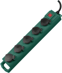 Contactdoosstrip tuin 5-weg schakelaar 5 m buiten H07RN-F3G1.5 Brennenstuhl SL 554 groen