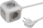 4-voudige wandcontactdoos kubus 2xUSB 1,4m H05VV-F 3G1,5 Brennenstuhl