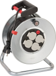 Cable reel, sheet steel, 4-way 25 m black H05VV-F 3G1.5 Brennenstuhl Granat S 4 E