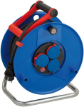 Kabelhaspel speciaal kunststof 3-voudig 50 m zwart H05RR-F 3G1.5 IP44 Brennenstuhl Granat 290 blauw