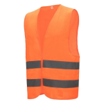 High visibility waistcoat neon orange, MG120 Nitras 7110