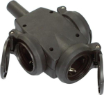 Schutzkontaktkupplung 3-fach 10-/16 A 230 V, Vollgummi, IP44 Weingärtner