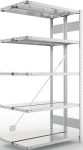 2-regelige aanbouwrekken, geprefabriceerd frame HxLxD 2000x1000x300 mm, gegalvaniseerd Meta Clip DAR 150/1650 kg 2x5 planken