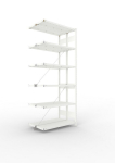 2-regelige aanbouwrekken, geprefabriceerd frame HxLxD 2500x1000x300 mm, RAL 7035 Meta Clip DAR 150/2400 kg 2x6 planken