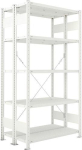 2-regelige basisrekken, geprefabriceerd frame HxLxD 2000x1000x300 mm, RAL 7035 Meta Clip DGR 150/1650 kg 2x5 planken