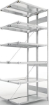 Anbauregal 2-zeilig, Rahmen zerlegt HxLxT 2500x1000x400 mm, verzinkt Meta Clip S3 DAR 150/1650 kg 2x6 Böden