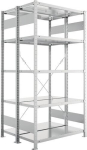 2-regelige basisrekken, geprefabriceerd frame HxLxD 2000x1000x400 mm, gegalvaniseerd Meta Clip DGR 150/1650 kg 2x5 planken