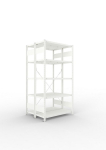 2-regelige basisrekken, geprefabriceerd frame HxLxD 2000x1000x400 mm, RAL 7035 Meta Clip DGR 150/1650 kg 2x5 planken