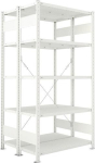 2-regelige basisrekken, geprefabriceerd frame HxLxD 2000x1000x400 mm, RAL 7035 Meta Clip DGR 150/1650 kg 2x5 planken