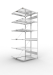 2-regelige aanbouwrekken, geprefabriceerd frame HxLxD 2500x1000x500 mm, gegalvaniseerd Meta Clip DAR 150/2400 kg 2x6 planken