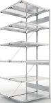 Anbauregal 2-zeilig, Rahmen zerlegt HxLxT 2500x1000x500 mm, verzinkt Meta Clip S3 DAR 150/1650 kg 2x6 Böden