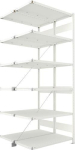Anbauregal 2-zeilig, Rahmen vorgefertigt HxLxT 2500x1000x500 mm, RAL 7035 Meta Clip DAR 150/2400 kg 2x6 Böden