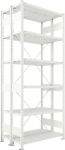2-regelige basisrekken, geprefabriceerd frame HxLxD 2500x1000x300 mm, RAL 7035 Meta Clip DGR 150/2400 kg 2x6 planken