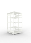 2-regelige basisrekken, geprefabriceerd frame HxLxD 2000x1000x500 mm, RAL 7035 Meta Clip DGR 150/1650 kg 2x5 planken