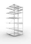 2-regelige aanbouwrekken, geprefabriceerd frame HxLxD 2500x1000x600 mm, gegalvaniseerd Meta Clip DAR 150/2400 kg 2x6 planken