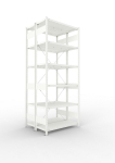 2-regelige basisrekken, geprefabriceerd frame HxLxD 2500x1000x400 mm, RAL 7035 Meta Clip DGR 150/2400 kg 2x6 planken