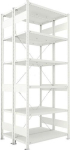2-regelige basisrekken, geprefabriceerd frame HxLxD 2500x1000x400 mm, RAL 7035 Meta Clip DGR 150/2400 kg 2x6 planken