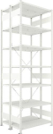 2-regelige basisrekken, geprefabriceerd frame HxLxD 3000x1000x400 mm, RAL 7035 Meta Clip DGR 150/1920 kg 2x7 planken