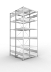 2-regelige basisrekken, geprefabriceerd frame HxLxD 2500x1000x600 mm, gegalvaniseerd Meta Clip DGR 150/2400 kg 2x6 planken
