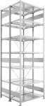 2-regelige basisrekken, geprefabriceerd frame HxLxD 3000x1000x500 mm, gegalvaniseerd Meta Clip DGR 150/1920 kg 2x7 planken