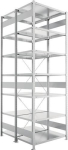 2-regelige basisrekken, geprefabriceerd frame HxLxD 3000x1000x600 mm, gegalvaniseerd Meta Clip DGR 150/1920 kg 2x7 planken