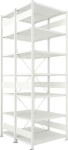 2-regelige basisrekken, geprefabriceerd frame HxLxD 3000x1000x600 mm, RAL 7035 Meta Clip DGR 150/1920 kg 2x7 planken