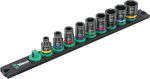 Binnenzeskant 3/8" 9 st. in magneetstrip Wera 9608 B Impaktor 2