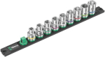 Binnenzeskant 1/2" 9 st. in magneetstrip Wera C 4 zyklop