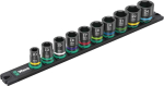 Binnenzeskant 3/8" 10 st. in magneetstrip Wera 9607 B Impaktor 1