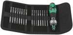Bit holder set with long bits 17 pcs. in bag Wera Kompakt 60 RA Imperial