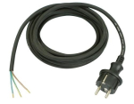 Anschlußleitung 5 Meter H07RN-F 2x1,0 mm² schwarz mit Konturenstecker