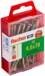 Holzbauschraube PowerFast 4,5x70 SK PZ TG gevz B fischer SB-Pack 20er