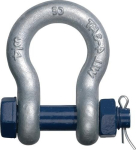 Schäkel HC2 geschweifte Form Bügel/Bolzen 35/39 mm, Tragf.13500 kg Mutter & Splint, Cadena
