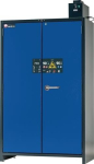 Veiligheidskast met 6 legplanken HxBxD 2224x1193x615 mm antracietgrijs/ gentiaanblauw, Asecos type 90