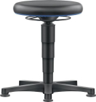 Drehhocker mit Bodengleiter Kunstleder schwarz, 450-650 mm Bimos