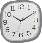 Wanduhr Quarzuhr Kunststoff grau Ø 295 mm 1,5 V, Zahlen, analog TFA