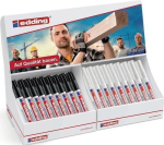 Display, Permanent-/Lackmarker je 33x e3000 schwarz 1,5-3 mm, e750 weiß 2-4 mm edding