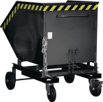 Box van capacity 0.6 m³ LxWxH 1395x1070x1220 mm black-grey RAL 7021, Bauer