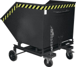 Box van capacity 1.0 m³ LxWxH 1420x1340x1290 mm black-grey RAL 7021, Bauer