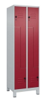 Garderobenschrank, 2 Abteile Farbwahl/Farbwahl Füße 400 mm, C+P Classic PLUS